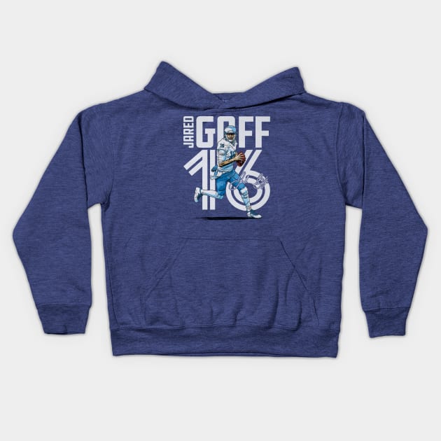 Jared Goff Detroit Inline Kids Hoodie by MASTER_SHAOLIN